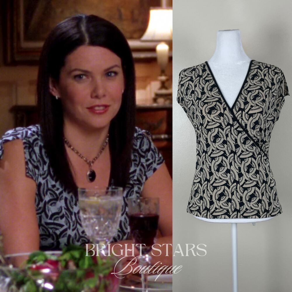Super Rare Vintage Fan Print Top ATL Color ASO Lorelai Gilmore Girls Y2K
